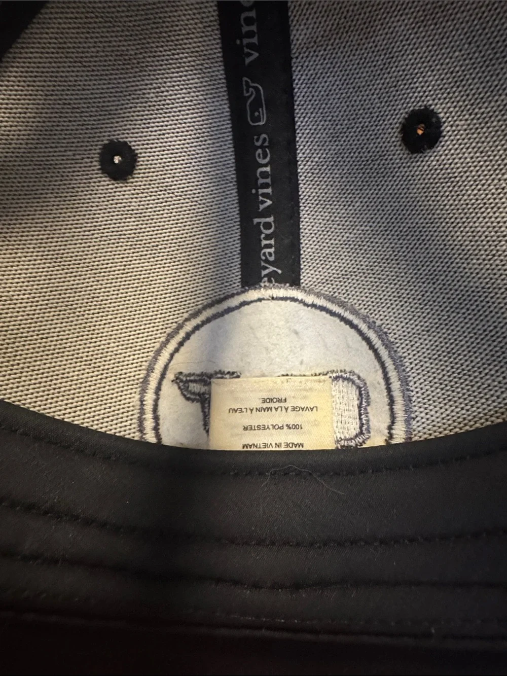 Vineyard Vines Black Camo Whale Logo Trucker Hat